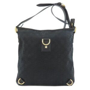 Gucci GG Shoulder Bag Canvas Leather